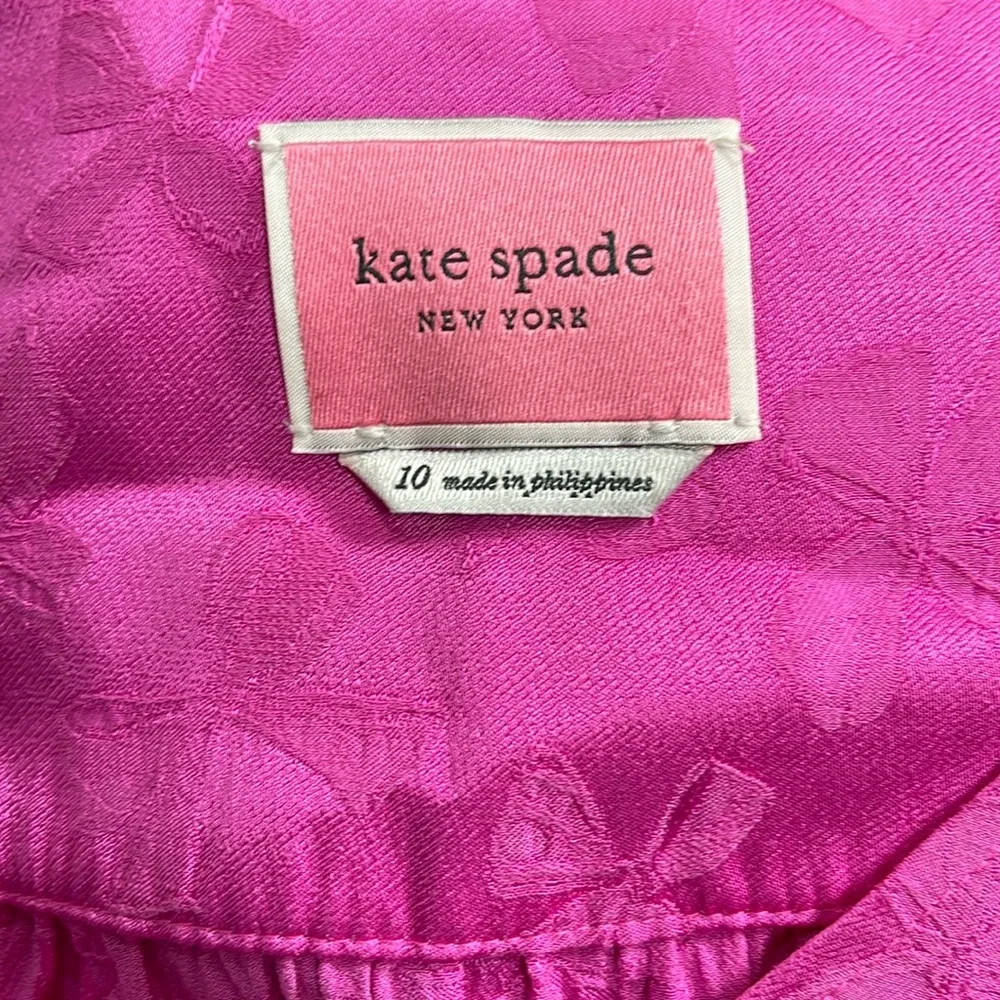 kate spade Fuchsia Floral-Texture Mini Dress